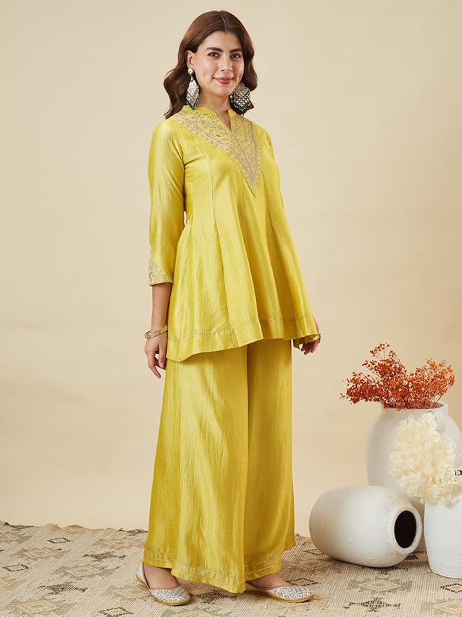 MOKOSH Women's Embroidered Kurta Set with Dupatta - Image 3