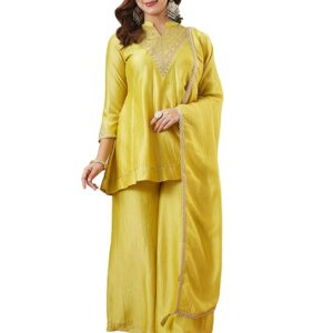 MOKOSH Women's Embroidered Kurta Set with Dupatta